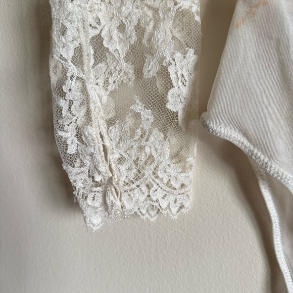 Vintage Jiki Monte-Carlo Creations Women's Bridal Lace Silk Wool Bodysuit S - Picture 8 of 14